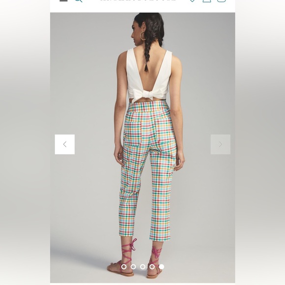 Maeve by Anthropologie Grace Gingham Capri Pants - Picture 5 of 15